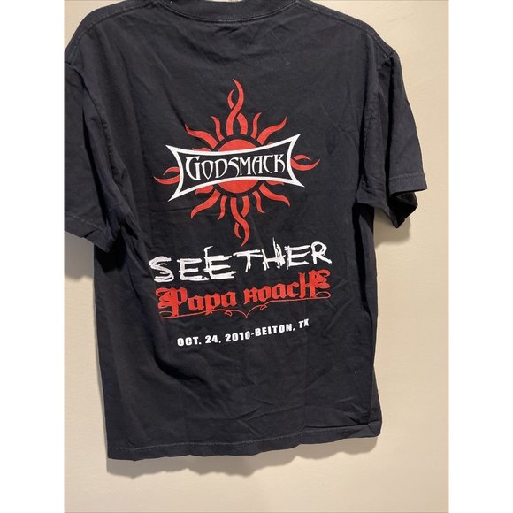 Godsmack Tour T Shirt The Oracle Album Rock Band 2010 Concert Black Sz Large - Picture 2 of 2
